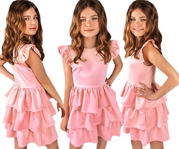 Adori - Elegancka urocza sukienka FALBANY 146/152