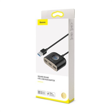 АДАПТЕР BASEUS HUB РАЗДЕЛИТЕЛЬ 3x КАБЕЛЬ USB 2.0/USB 3.0 КАБЕЛЬ USB 1 м