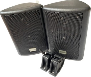 Głośniki czarne 75W AUDIBAX PR-41 z mocowaniami do ściany, 70Hz-20Hz