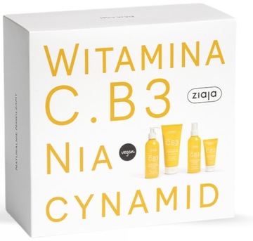 Подарочный набор Ziaja из 4 косметических средств с витамином C.B3 и ниацинамидом
