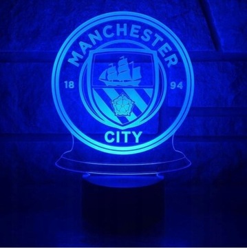 3D СВЕТОДИОДНЫЙ НОЧНИК MANCHESTER CITY USB С ДИСТАНЦИОННЫМ УПРАВЛЕНИЕМ