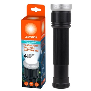 Latarka ręczna metalowa 15W 6500K FLASHLIGHT TACTICAL BATTERY HB LEDVANCE