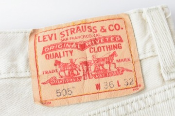 LEVIS strauss MODEL 505 SPODNIE MĘSKIE JEANS W36 L32