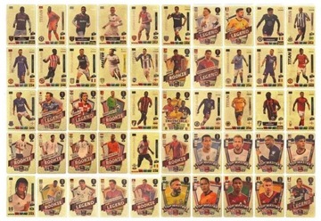 Набор из 10 подарочных золотых коллекционных футбольных карточек