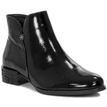 Botki Sergio Leone BT540 Czarny Lakier r.37