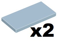 LEGO 87079 Tile 2x4 Piaskowy Niebieski 2 szt. NOWA