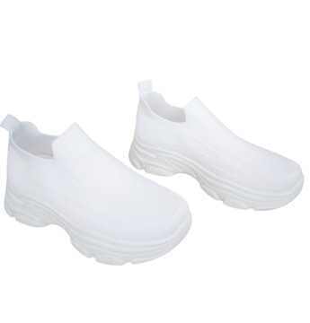 Damskie Buty Sportowe Sneakersy Wsuwane Lekkie Adidasy Seastar Białe r. 37