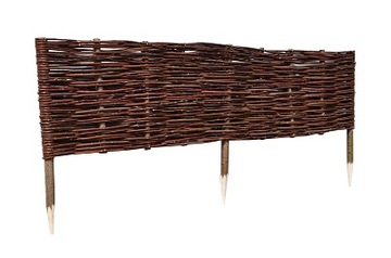 Płotek wiklinowy | Palisada Obrzeże | Płot Rabatówka EKO 120 cm / H 40 cm