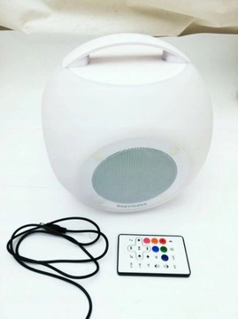GŁOŚNIK PRZENOŚNY BLUETOOTH KULA KOLOR LED PILOT