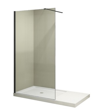 Ścianka prysznicowa czarna 100x190/8mm Biagio B02B
