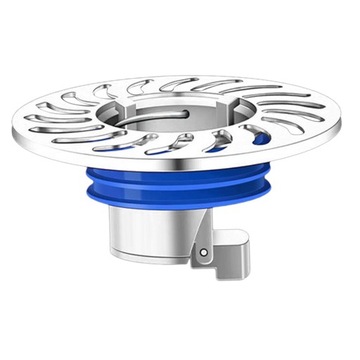 Самозакрывающийся, устойчивый к запахам трап, металлический, для кухни, серебристый.