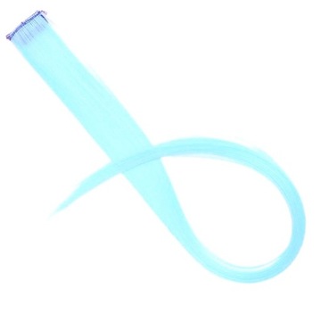 PASMO PASEMKO WŁOSÓW KOLOROWYCH KLIPS TURKUSOWE