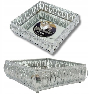 SERWETNIK GLAMOUR TACA SREBRNY SILVER TACA