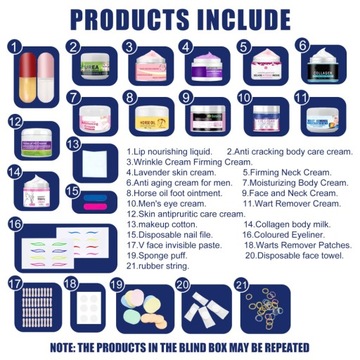 Рождественская слепая коробочка для макияжа от семьи 24 Grids