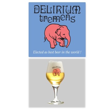 DELIRIUM TREMENS BEER szklanka POKAL 15cl BELGIA