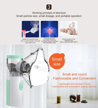 Открытый портативный распылитель с бесшумной сеткой Мини-аптечка первой помощи Ручная астма