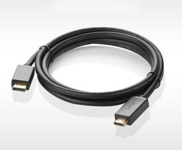 ОДНОСТОРОННИЙ КАБЕЛЬ ОТ DISPLAYPORT К HDMI 4K 30 Гц 32 AWG 2 М ЧЕРНЫЙ