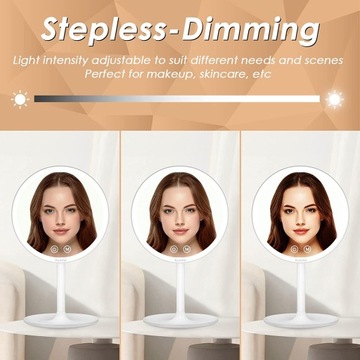 Lusterko kosmetyczne z oświetleniem LED 3 kolory