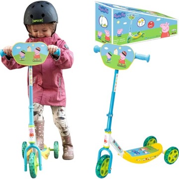 ŚWINKA PEPPA HULAJNOGA TRÓJKOŁOWA REGULOWANA KIEROWNICA DLA DZIECI SCOOTER