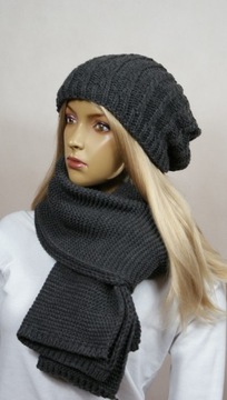 КОМПЛЕКТ Флисовая шапка БЕРЕТ + ШАРФ