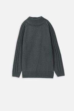 Chłopięcy Sweter Półgolf 164 khaki Mokida