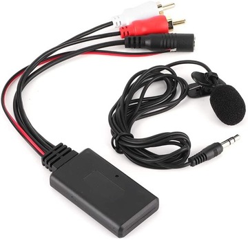 ADAPTER BLUETOOTH DO RADIA AUX MODUŁ RCA MIKROFON BLUETOOTH 5.0