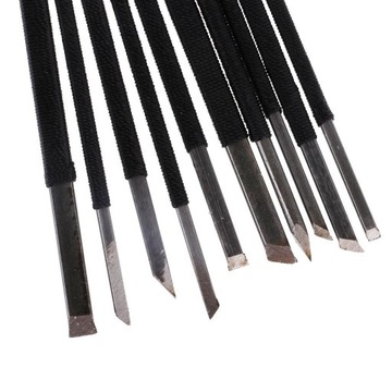 Набор из 10 ножей для резьбы по металлу, набор инструментов для резьбы по дереву, гравировка резьбы.