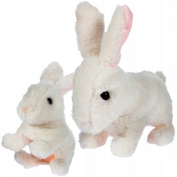 ИНТЕРАКТИВНЫЙ КРОЛИК ПЛЮШЕВЫЙ ЗАЯЧИК-МАСКОТ прыгает и шевелит ушками ПОДАРОК