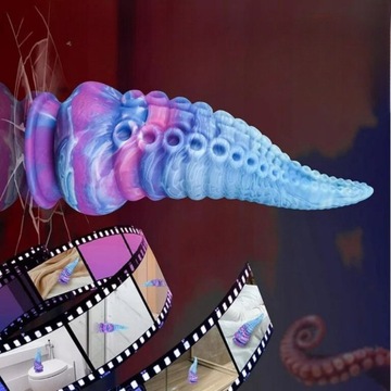 GRUBE DILDO Z PRZYSSAWKĄ OŚMIORNICA ANALNE XXL