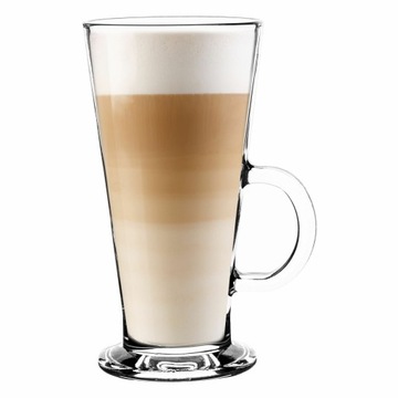 Wysokie SZKLANKI DO LATTE 6x250ml + łyżeczki długie ZESTAW Caffee Latte