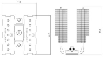 Chłodzenie chłodnica procesora CPU Thermalright Phantom Spirit 120 SE 2x120