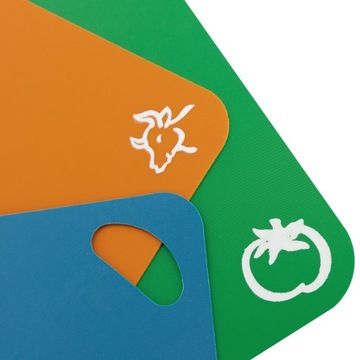 3x НАБОР ПЛАСТИКОВЫХ РАЗДЕЛОЧНЫХ ДОСОК ИЗ 3 МАРКИРОВОК