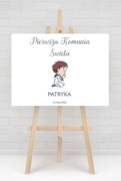 Plakat Plansza PIERWSZA KOMUNIA ŚWIĘTA 50x65cm