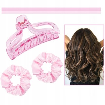 ВАЛИК ДЛЯ ЗАВИВКИ ВОЛОС БУЛЬЦЫ ДЛЯ ЗАВИВКИ ВОЛОС ПЛЁВКА + ПРЯЖКА НА ШАФТЕ ДЛЯ ВОЛОС + 2 РЕЗИНКИ