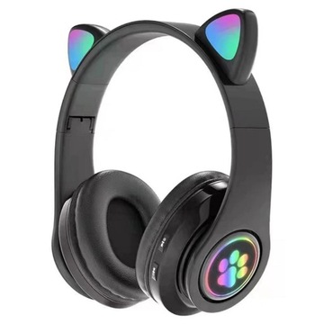 НАУШНИКИ ДЛЯ ДЕТЕЙ BLUETOOTH LED RGB CAT EARS