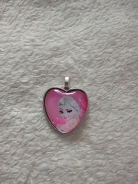 Zawieszka medalik serce Elsa Frozen Kraina Lodu