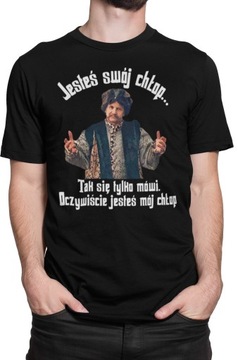 KOSZULKA JESTEŚ SWÓJ CHŁOP MÓJ CHŁOP SERIAL 1670 JAN PAWEŁ MĘSKA CZARNA L