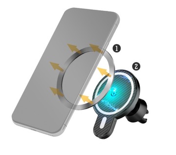Автомобильный держатель с зарядным устройством Magsafe + Ring 15 Вт