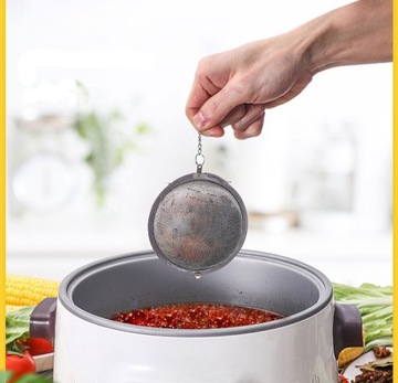 СТАЛЬНОЙ ЗАСТАВНИК ДЛЯ ТРАВЯНОГО ЧАЯ С ЦЕПЬЮ