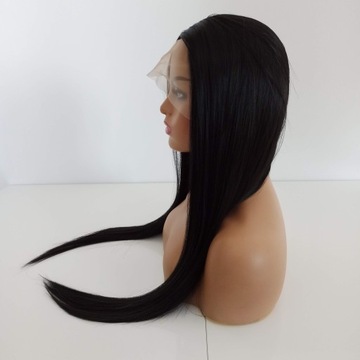 Парик LACE FRONT, черный, 40/55/80см + шапочка БЕСПЛАТНО