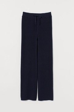 H&M HM Dzianinowe spodnie z kaszmirem damskie dresowe długie modne 34 XS
