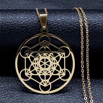 Seven Archangels Amulet Stainless Steel Necklaces Men Seal of Solomon