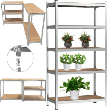 Regał magazynowy metalowy 200x100x50 5xpółka 175kg