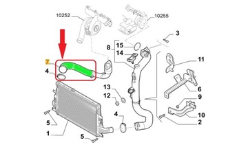 PŘÍVOD INTERCOOLER ALFA ROMEO BRERA 1.8 TBI