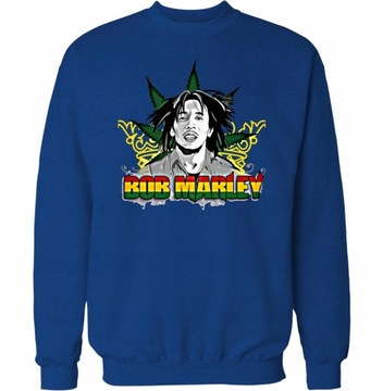 Bluza męska BOB MARLEY-005 niebieska r.3XL