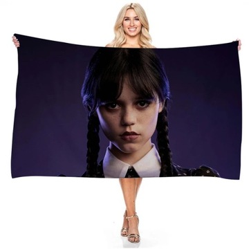 Пляжное полотенце Wednesday Addams, напечатанное на 3D-принтере, банное полотенце