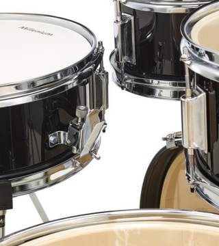 Focus Junior Black Set zestaw perkusyjny dla dzieci+talerze,pałki Millenium