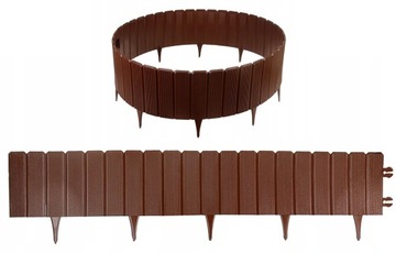 WYSOKA PALISADA OGRODOWA 1m KRAWĘŻNIK OBRZEŻE PŁOTEK BRĄZ ROLLBORDER BORDER