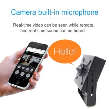 МИНИ IP-КАМЕРА PINHOLE 5MPX POE АУДИО, запись на mSD