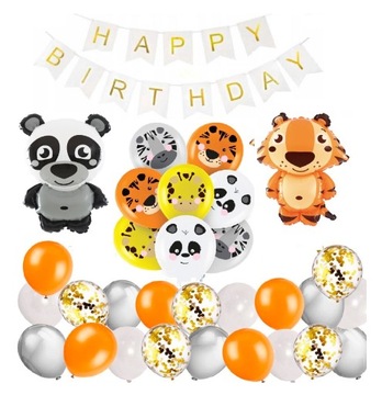 Zestaw balonów ze zwierzątkami Zoo Baner Happy